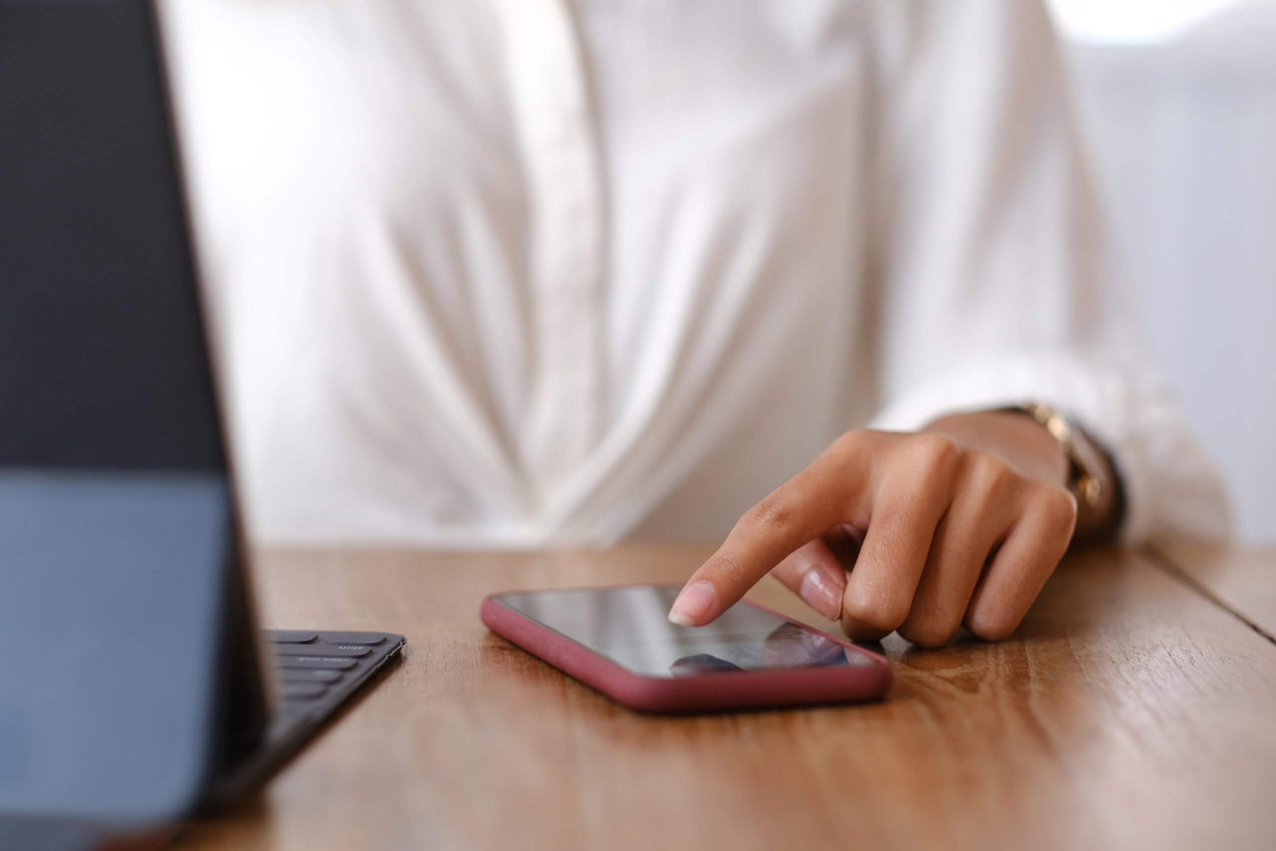 Young woman using a mobile phone