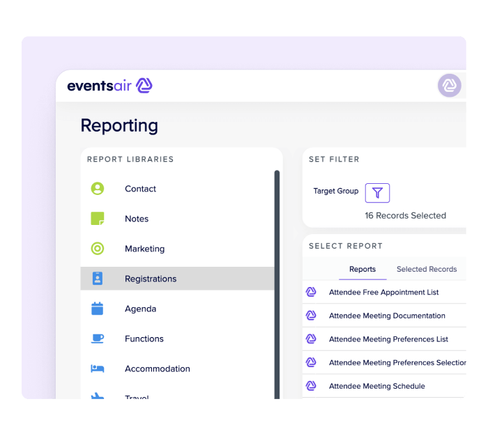 Effortless event reporting, for almost anything with EventsAir Effortless event reporting, for almost anything with EventsAir