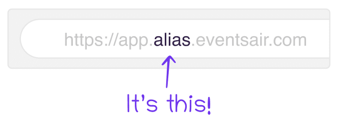 EventsAir Alias Example
