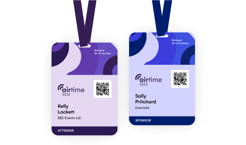 Custom name badge design with EventsAir2