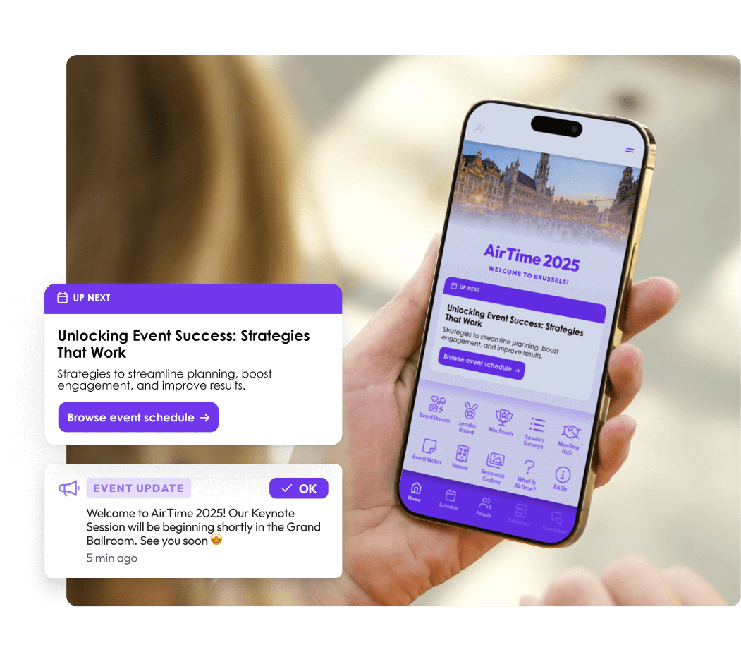 Elevate the attendee experience with a leading mobile event app for professionals by EventsAir