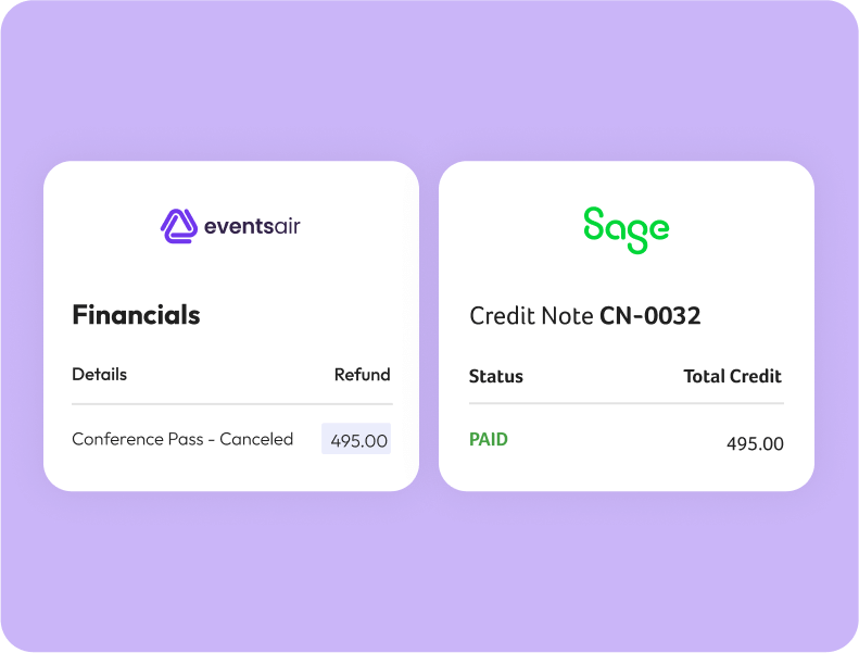 Payments that match up fast with an EventsAir Finance Integration - Sage