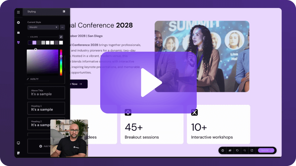 On Demand Demo – Event Websites Modern