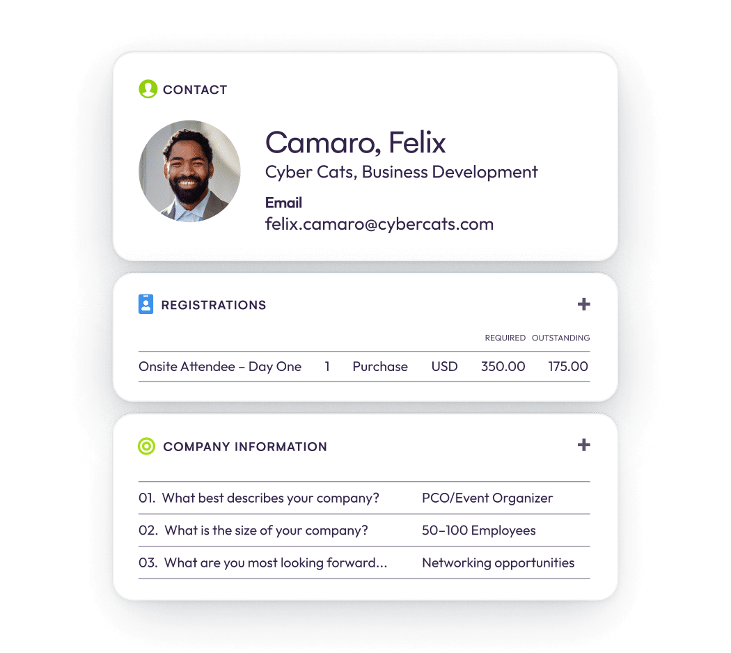 Flexible attendee records your way with EventsAir