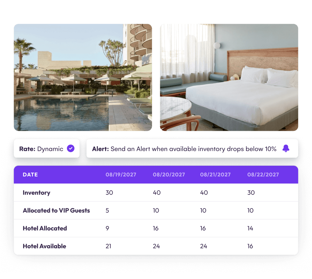 Room block management built for planners with EventsAir