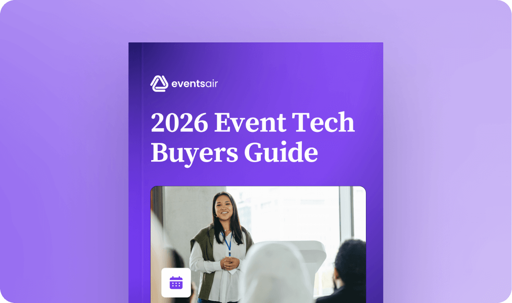 EventsAir Resource Library - 2026 Event Tech Buyers Guide for professional event planners from EventsAir – Free report download